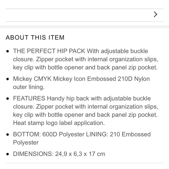 DISNEY X NIXON Trestles Hip Bag Mickey Mouse - Picture 3 of 6